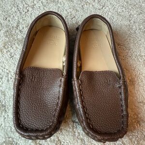 Janie and Jack Rich Brown Leather Loafers